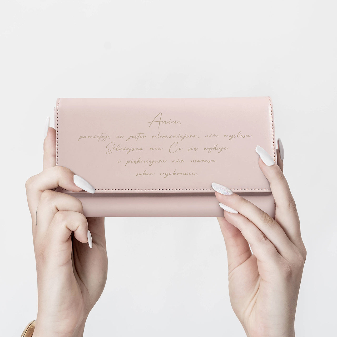 Portfel skórzany dla córki - dedykacja