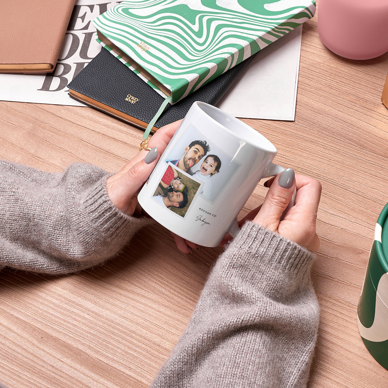 Kubek ze zdjęciami dla taty - prezent od dzieci personalizowany prezent dla taty wyjątkowy prezent dla taty