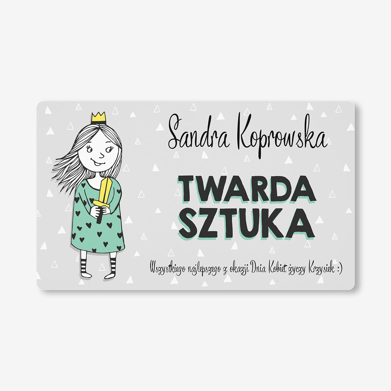 Opakowanie na cukierki z etykietą personalizowaną - Twarda Sztuka - prezent dla koleżanki