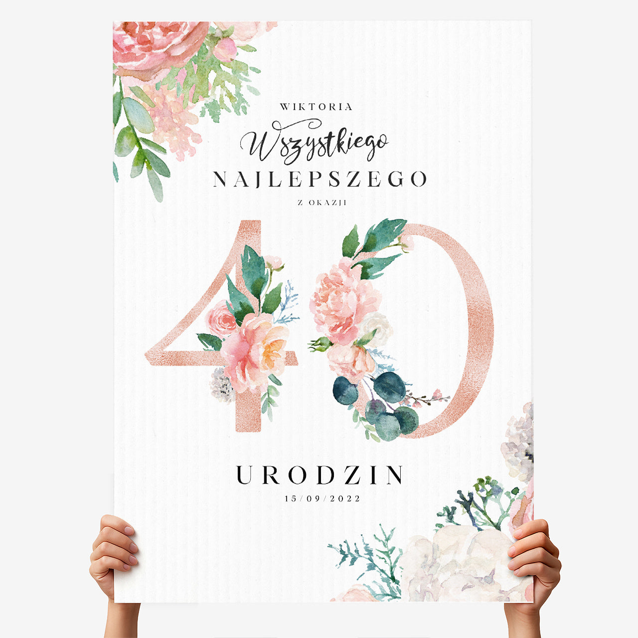 Kartka na 40 urodziny XXL - prezent dla niej na 40