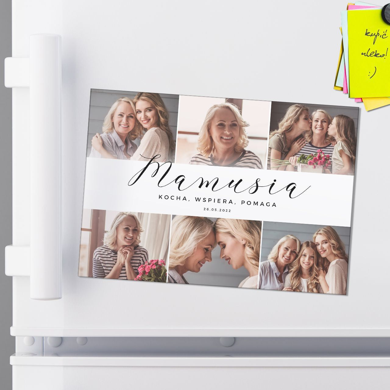 Magnes ze zdjęciami - upominek na Dzień Mamy magnes na dzień mamy prezent dla mamy prezent na dzień mamy