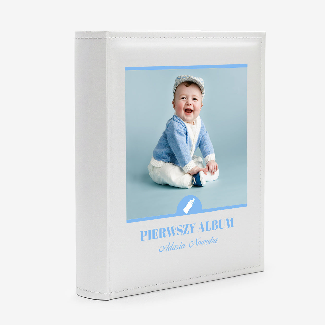 Personalizowany album fotograficzny - prezent z okazji narodzin syna album dla noworodka