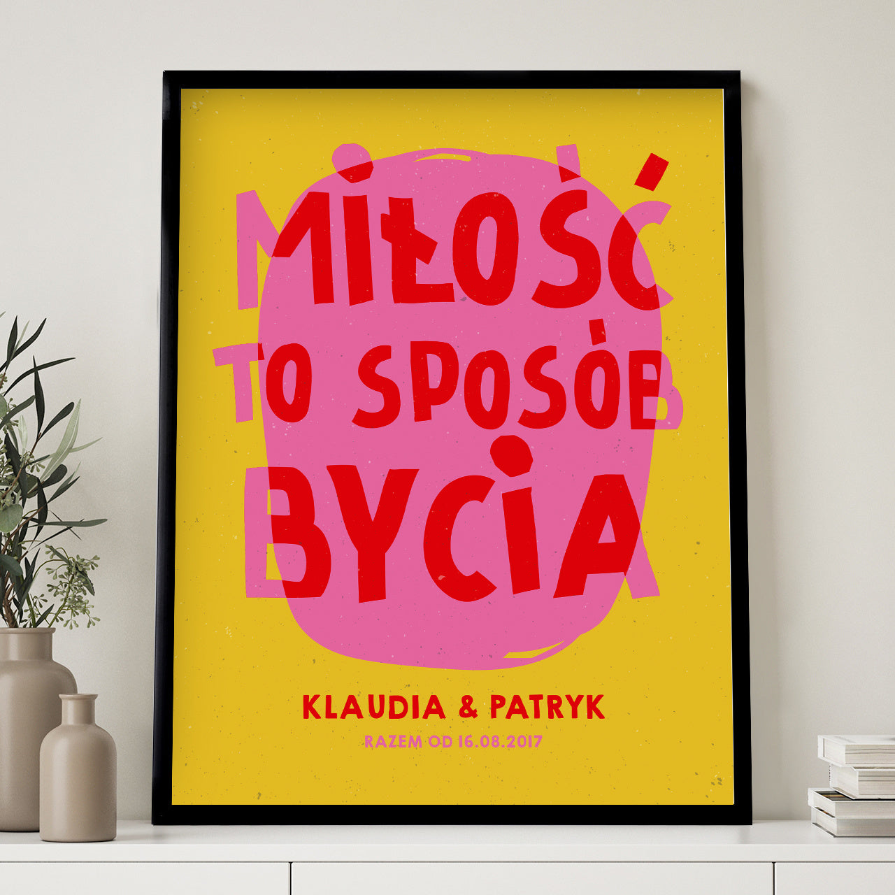 Plakat z okazji Walentynek - miłość