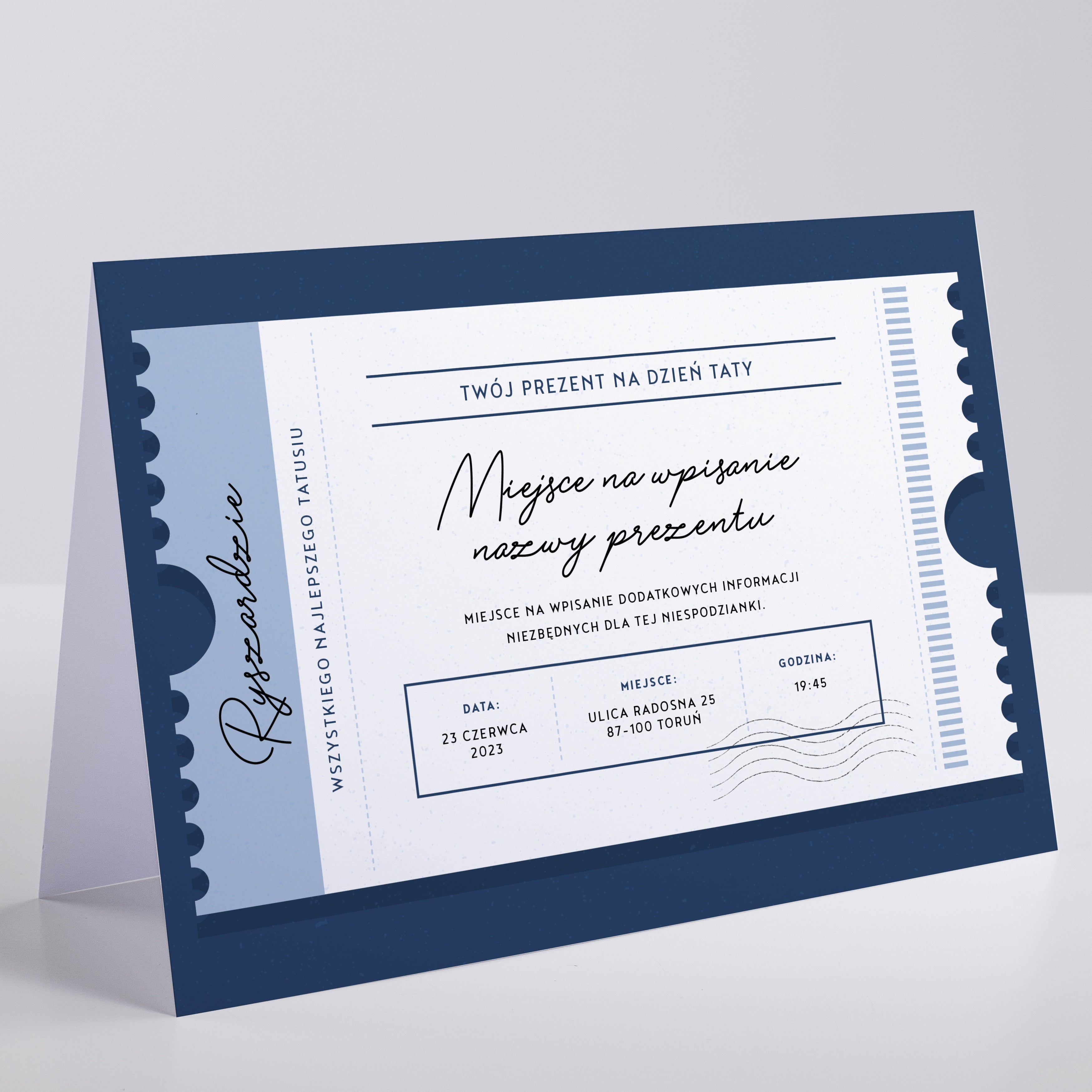 Kartka - voucher na Dzień Ojca