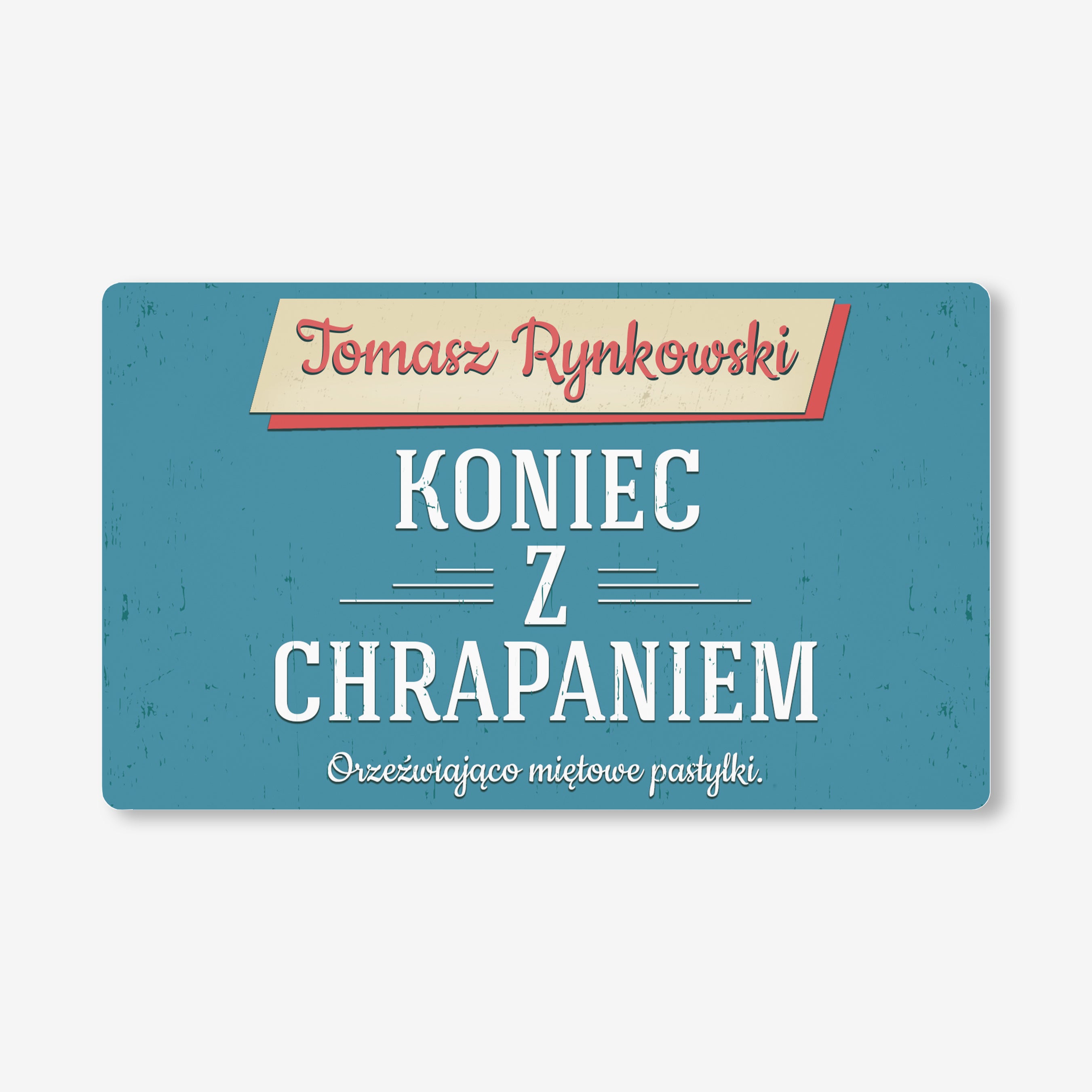 Pojemnik na miętówki z personalizowaną etykietą - śmieszny prezent dla męża