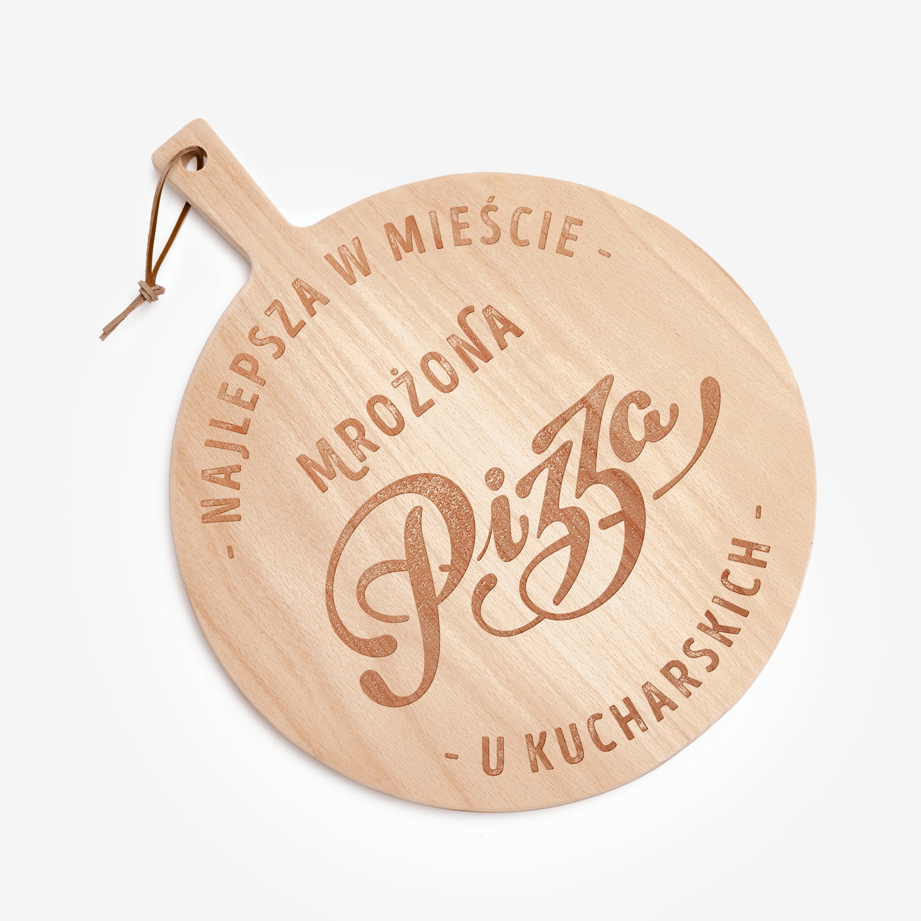 Grawerowana deska pod pizzeę - prezent na parapetówkę