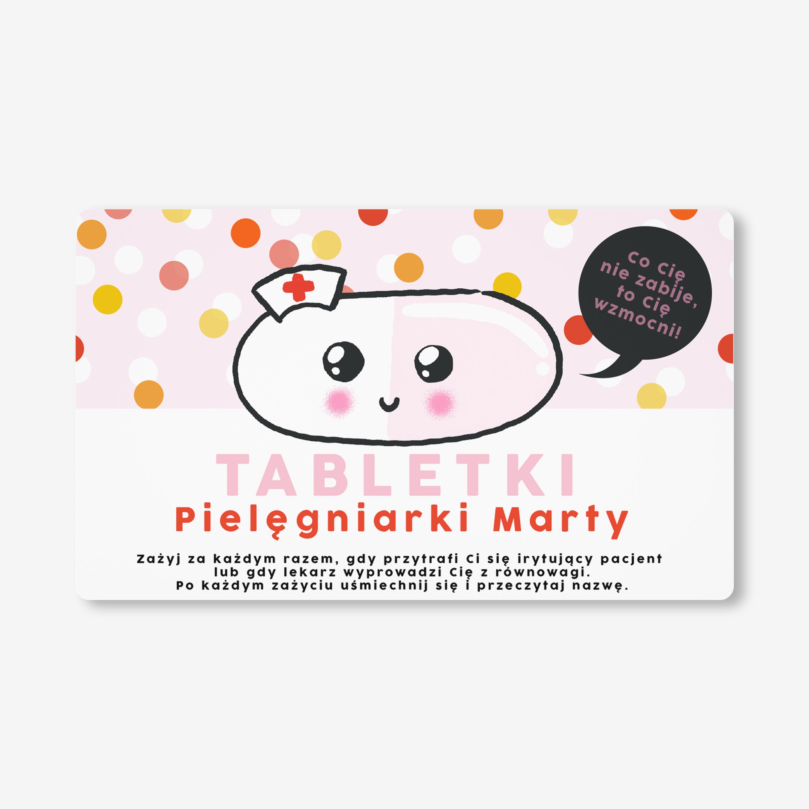 Opakowanie na cukierki z personalizowaną etykietą - prezent dla pielęgniarki pudełko na cukierki