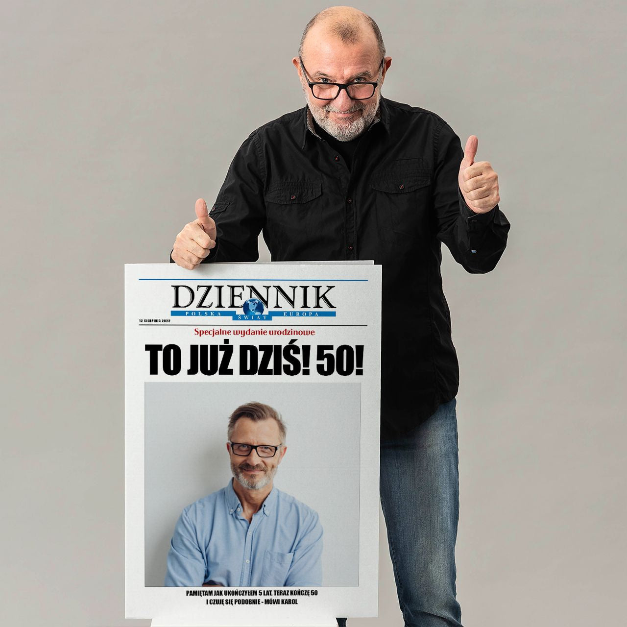 Duża kartka na 50 urodziny - Gazeta Dziennik