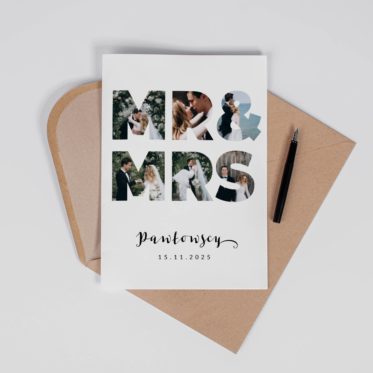 Personalizowana kartka ślubna - Mr&Mrs