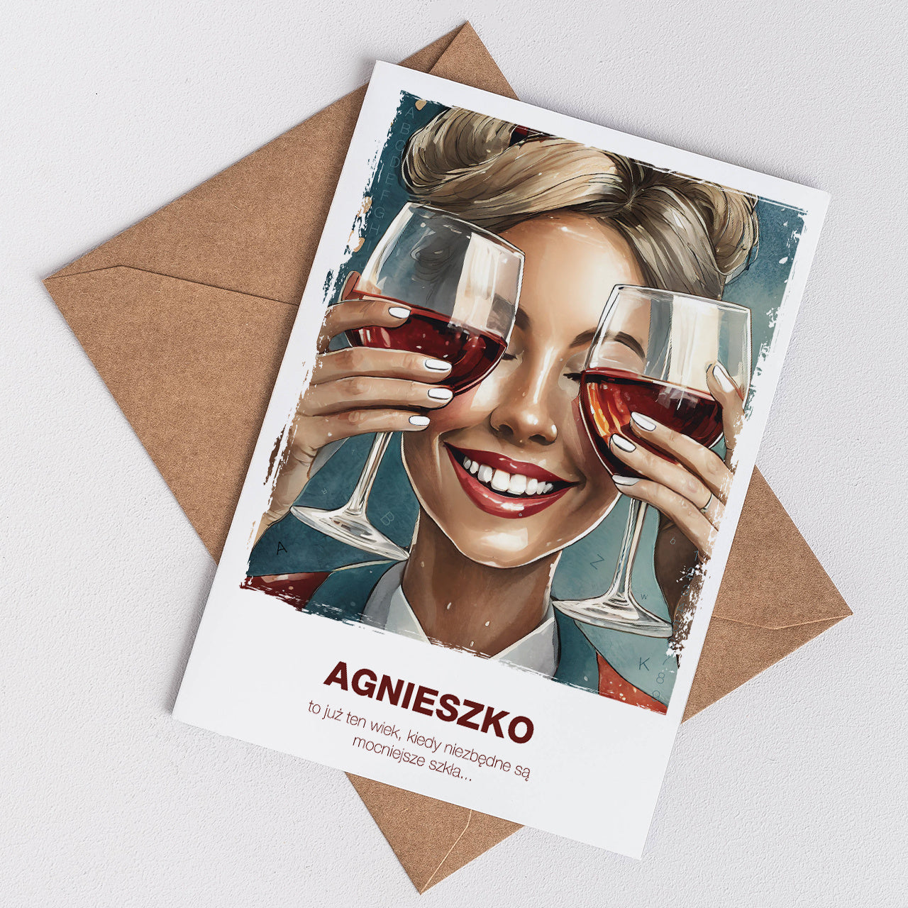 Kartka na urodziny dla przyjaciółki A4 kartka personalizowana dla przyjaciółki upominek dla przyjaciółki
