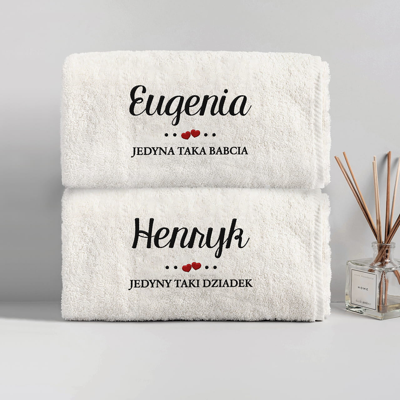 Ręczniki z haftem - prezent dla babci i dziadka prezent na Dzień Babci i Dziadka