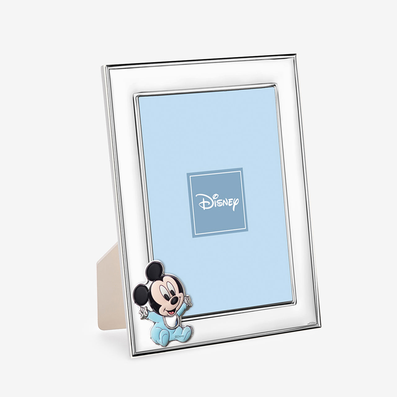 Personalizowana ramka na zdjęcie - Myszka Mickey - prezent na roczek chłopca prezent dla dziecka srebrna ramka