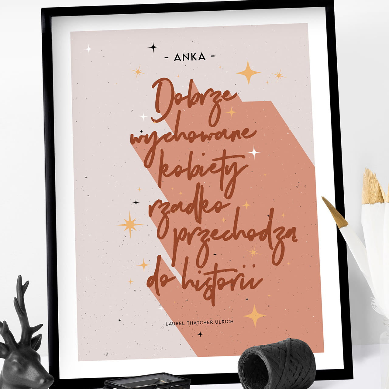 Plakat z cytatem dla kobiety 