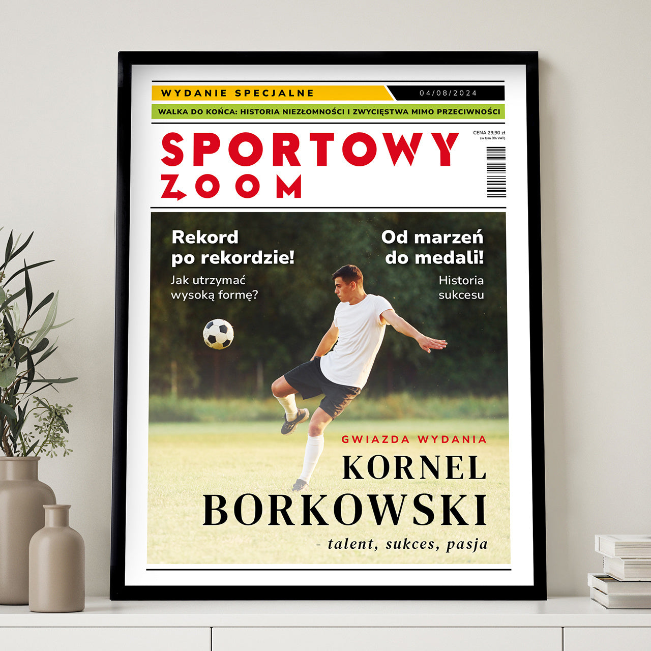 Plakat dla sportowca - sportowy zoom prezent dla sportowca prezent dla miłośnika sportu, prezent dla aktywnych