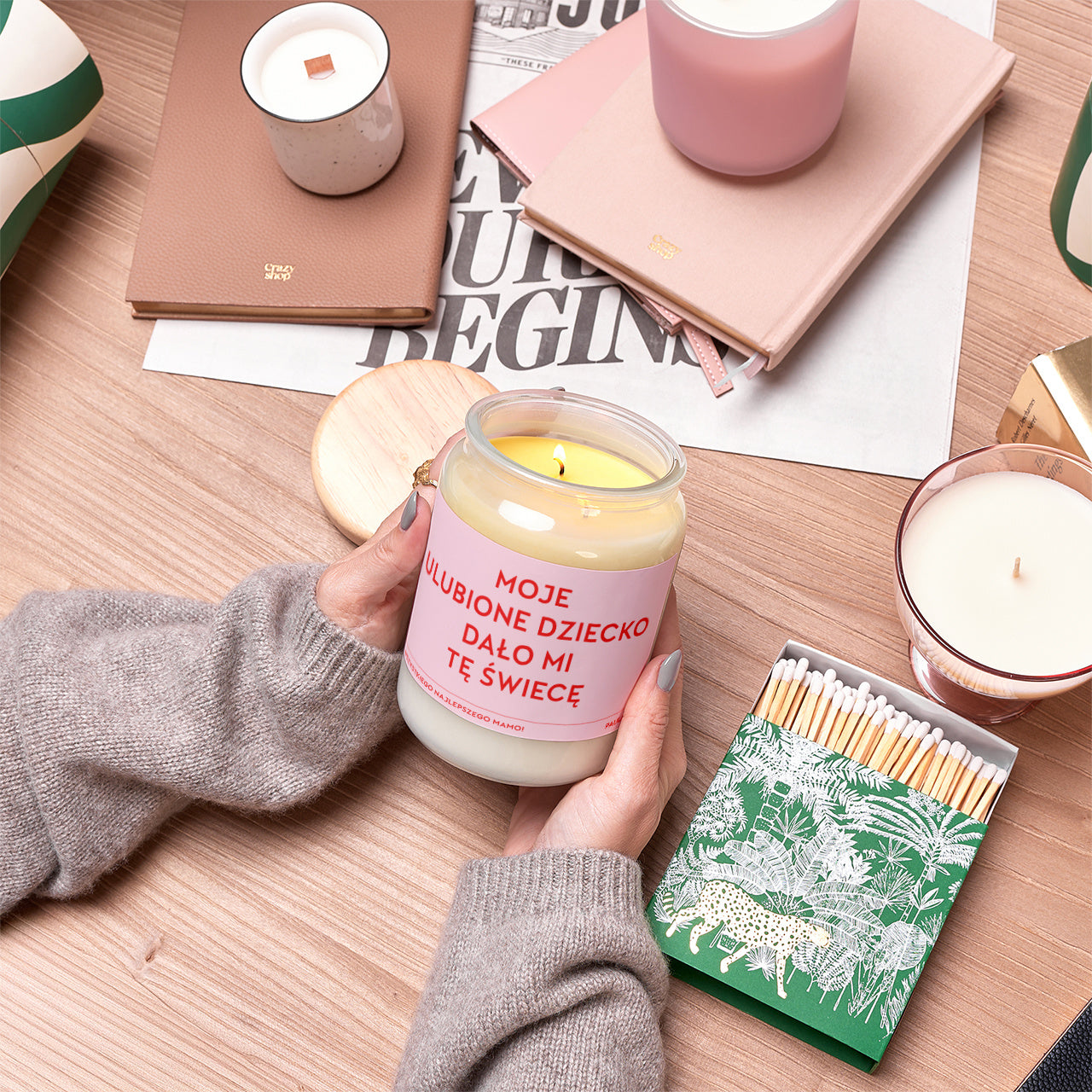 Świeca dla mamy - Ulubione Dziecko personalizowana świeczka na prezent dla mamy