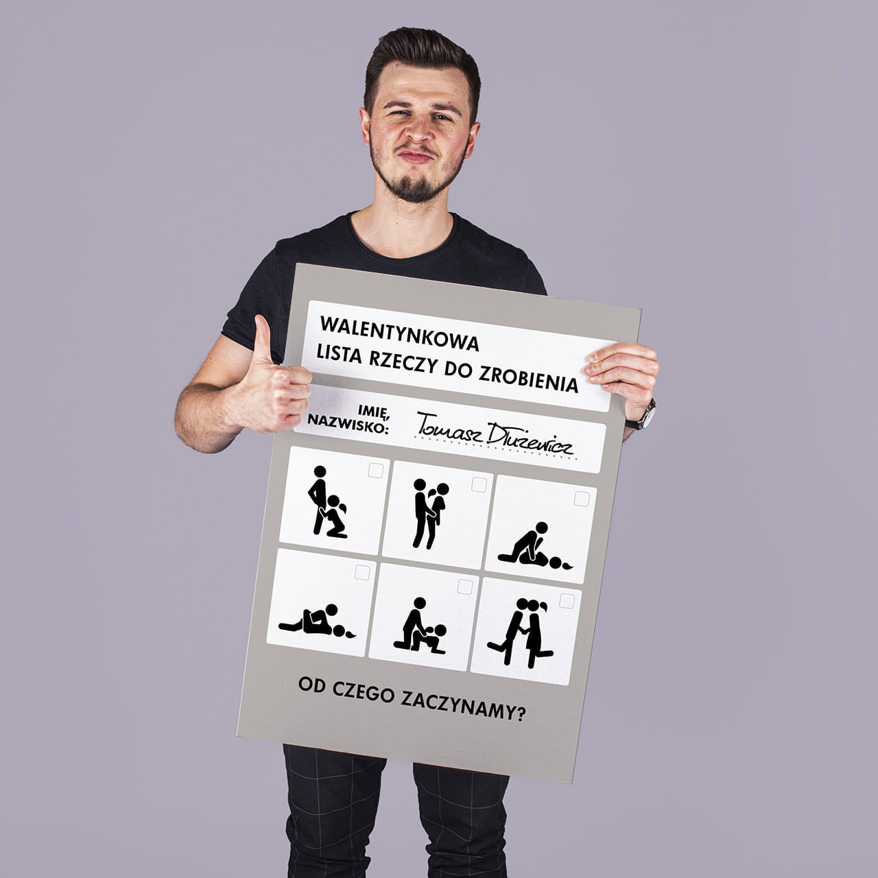 Personalizowana kartka walentynkowa XXL - Aktywne Walentynkowe