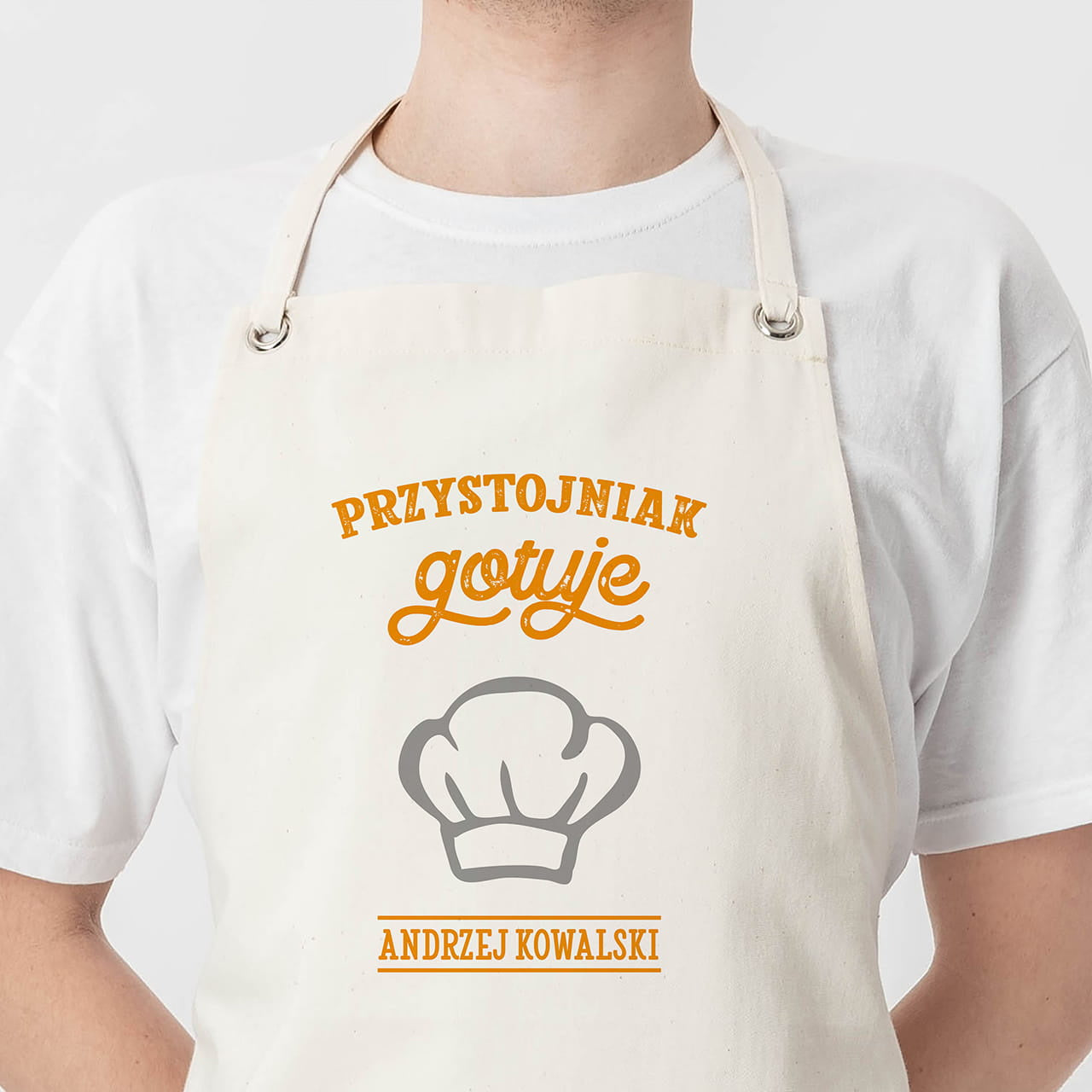 Fartuch dla męża - przystojniak gotuje prezent dla męża prezent dla ukochanego fartuch personalizowany