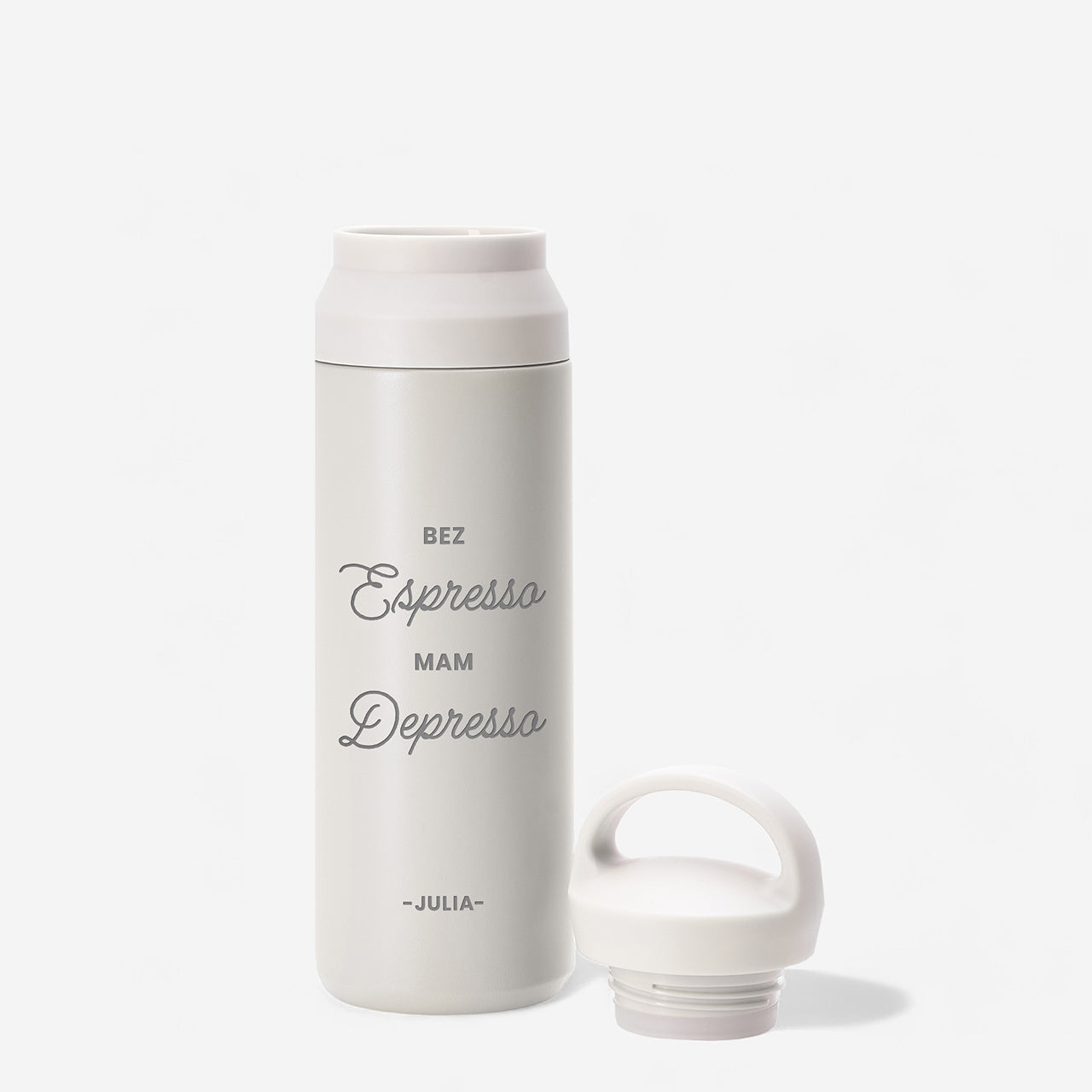 Personalizowany termos z uchwytem - prezent dla kawosza termos na kawę  personalizowany termos