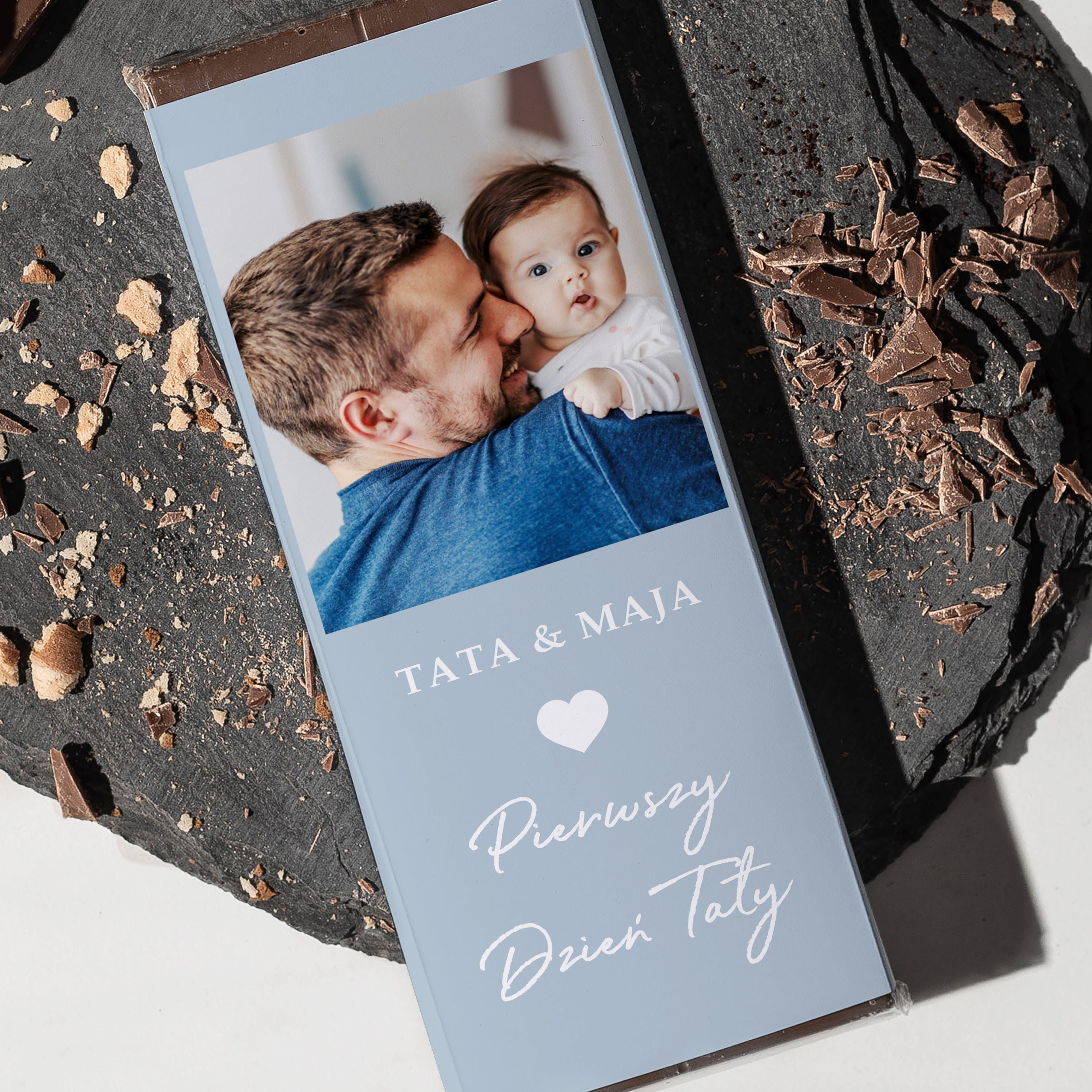 Czekolada dla taty na Pierwszy Dzień Taty personalizowana czekolada na Dzień Taty słodki upominek dla Taty