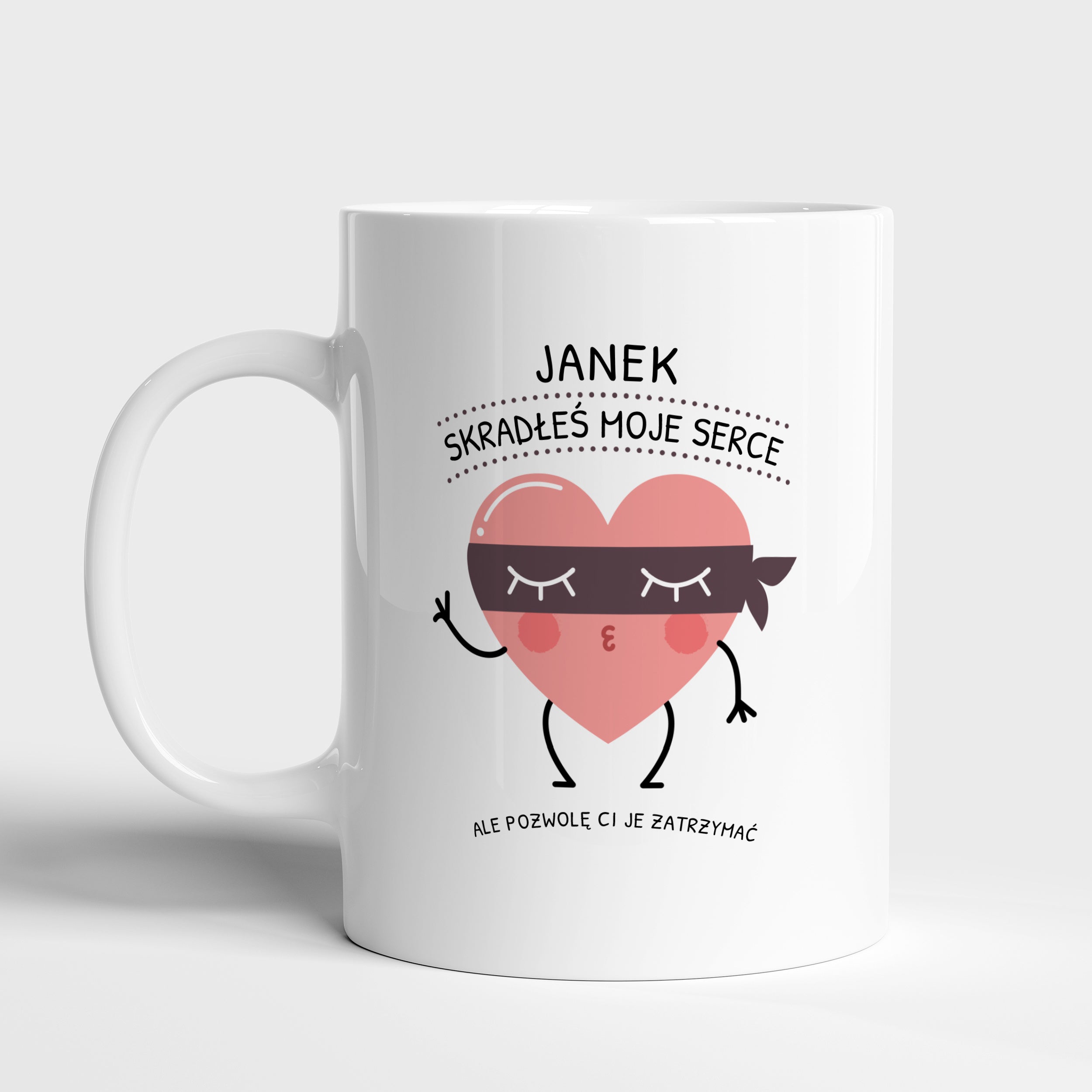 Kubek z sercem - upominek dla ukochanej kubek na walentynki kubek walentynkowy upominek na walentynki