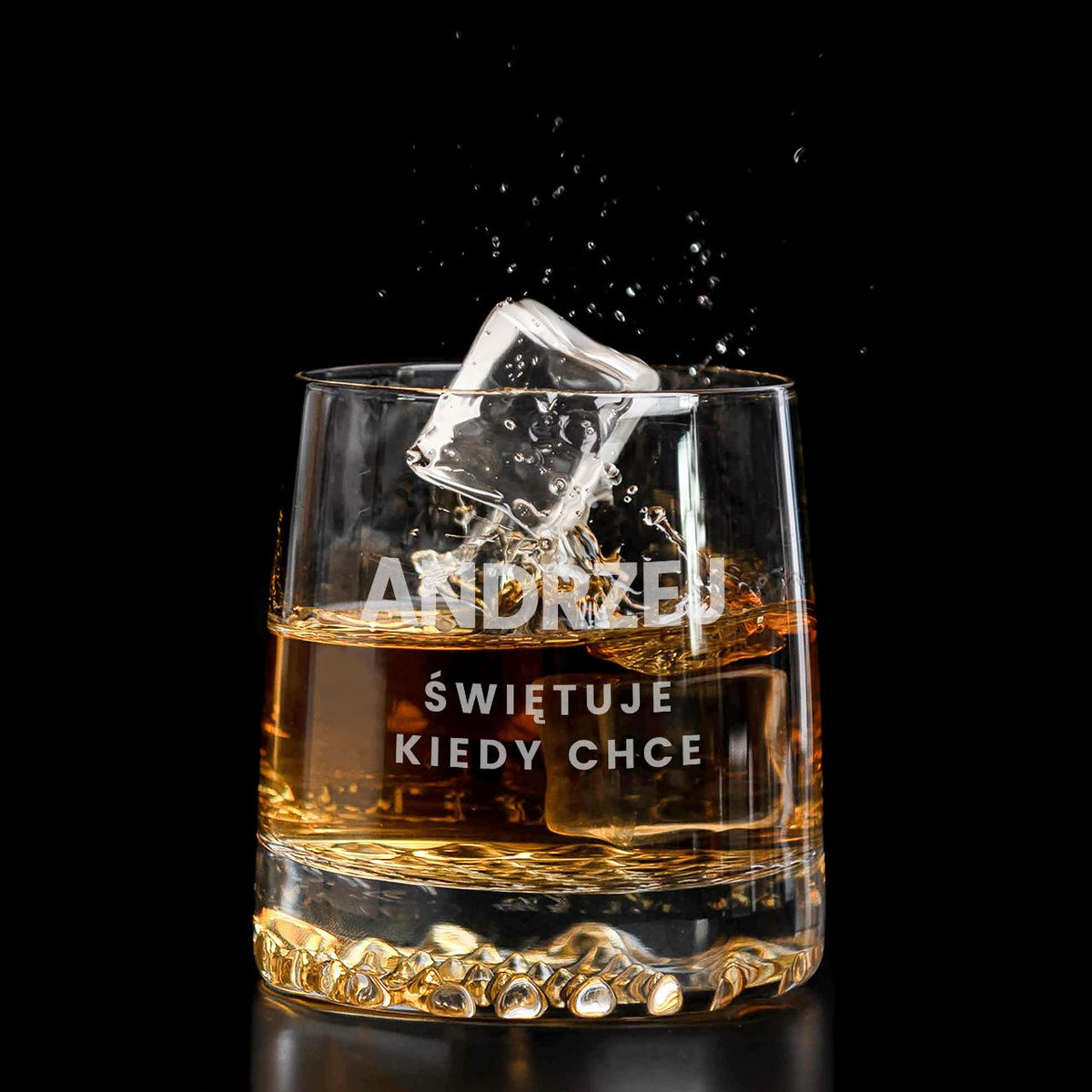 Grawerowana szklanka do whisky dla Andrzeja na imieniny
