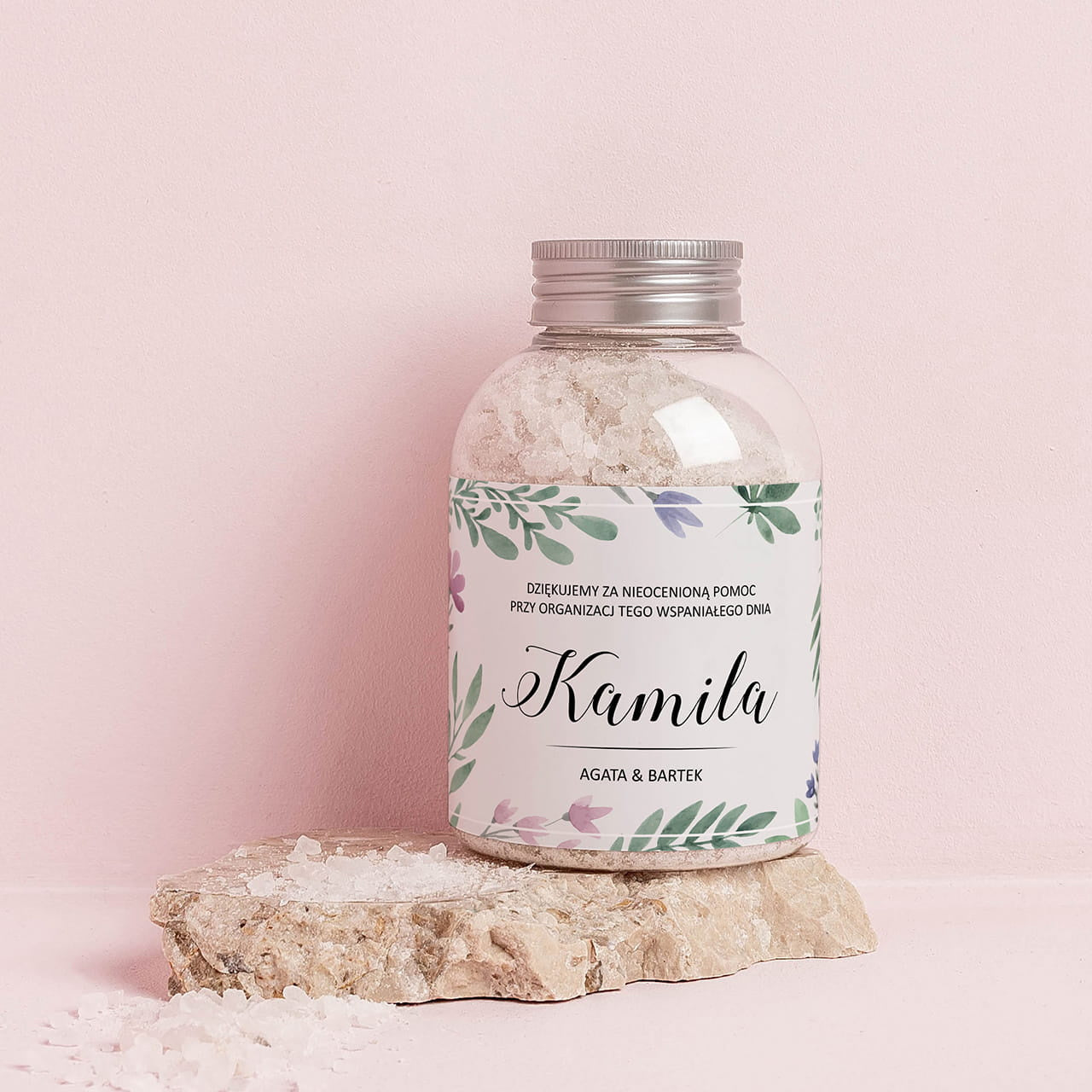 Personalizowana sól do kąpieli - podziękowania dla świadkowej prezent dla świadkowej podziękowanie dla świadkowej