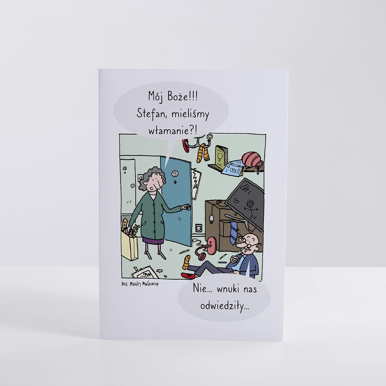 Śmieszna kartka na Dzień Babci i Dziadka A4 kartka dla babci i dziadka upominek na Dzień Babci i Dziadka