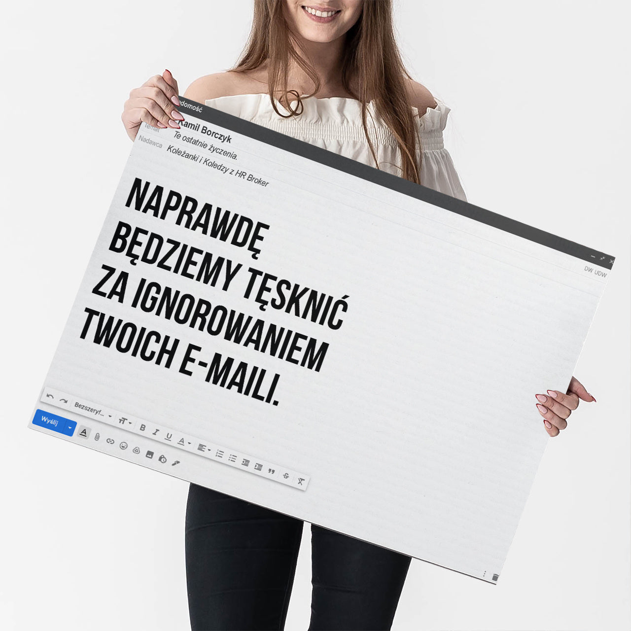 Kartka z okazji odejścia z pracy XXL - E-mail