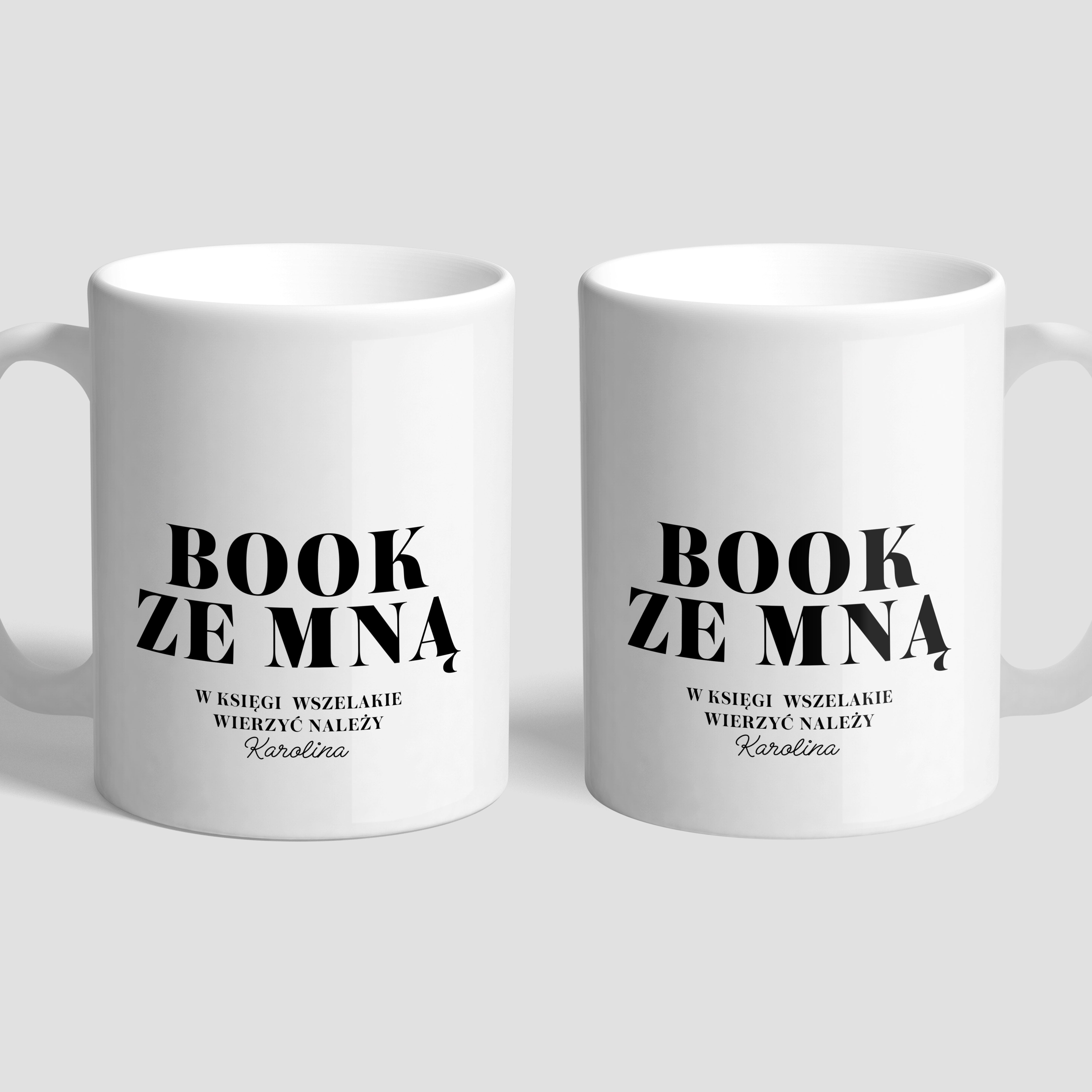 Kubek dla miłośnika książek - Book Ze Mną prezent dla książkary prezent dla mola książkowego kubek dla książkary