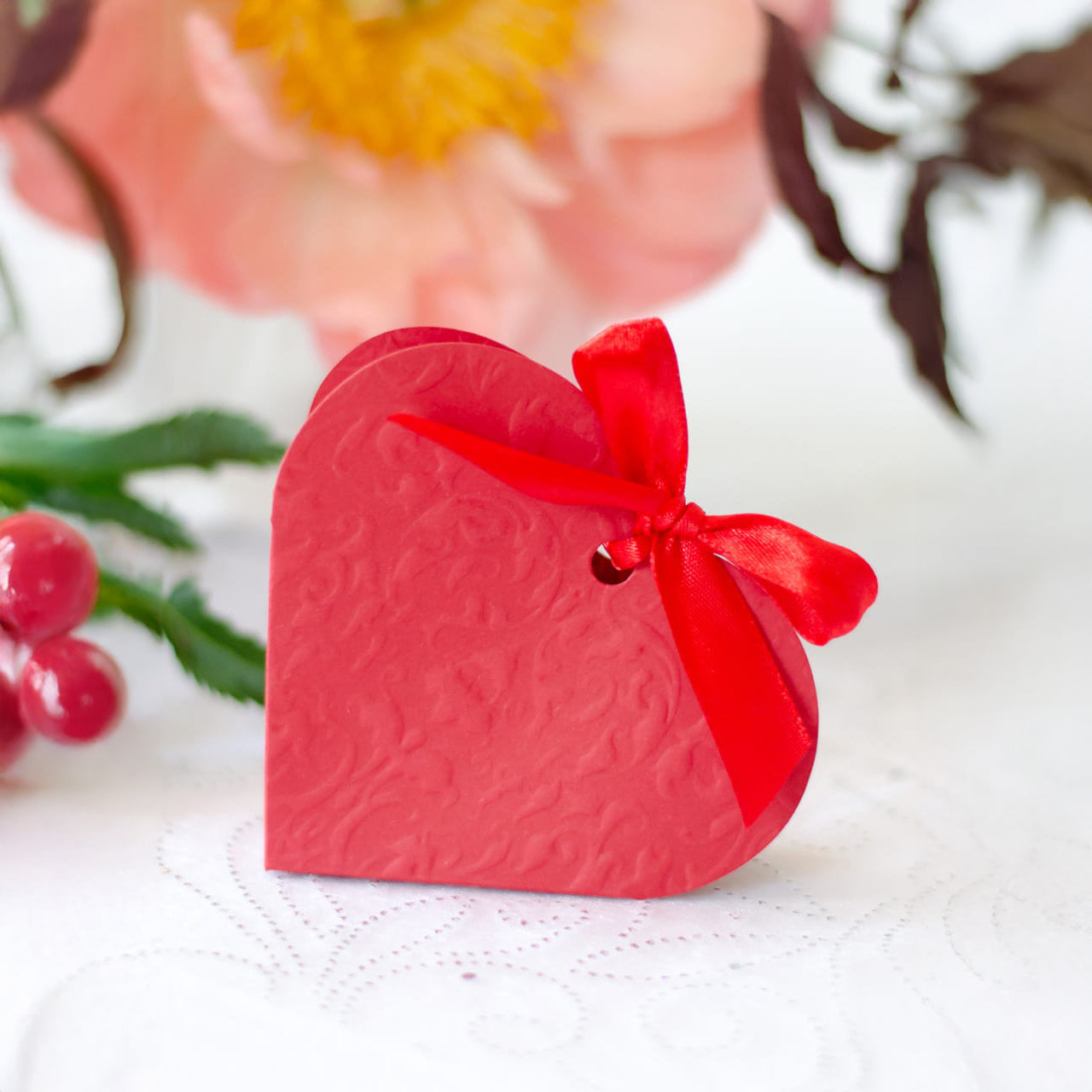 Pudełeczka dla gości - czerwone serca 10 szt.