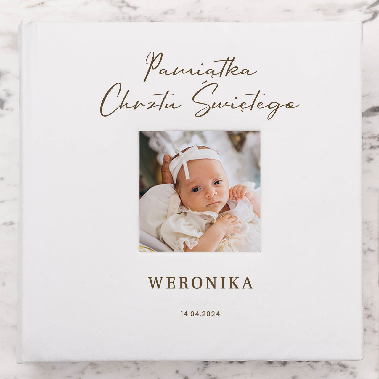 Album personalizowany na zdjęcia - prezent na chrzest dla dziewczynki