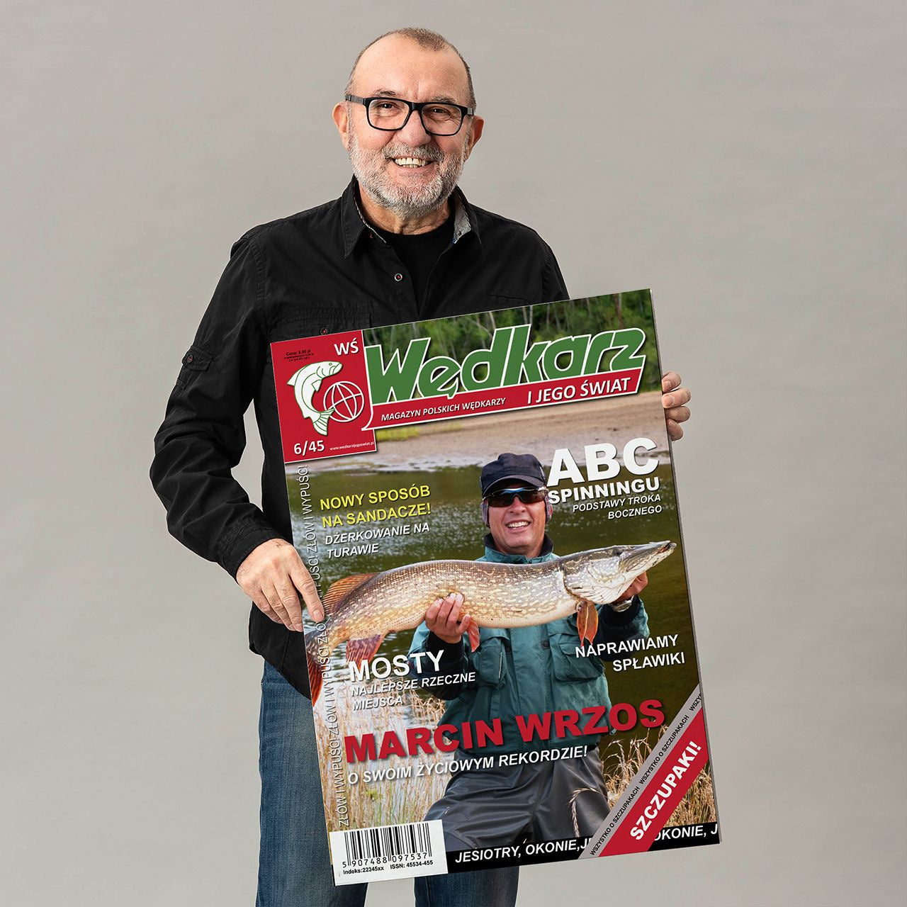 Duża kartka xxl dla Wędkarza ze zdjęciem