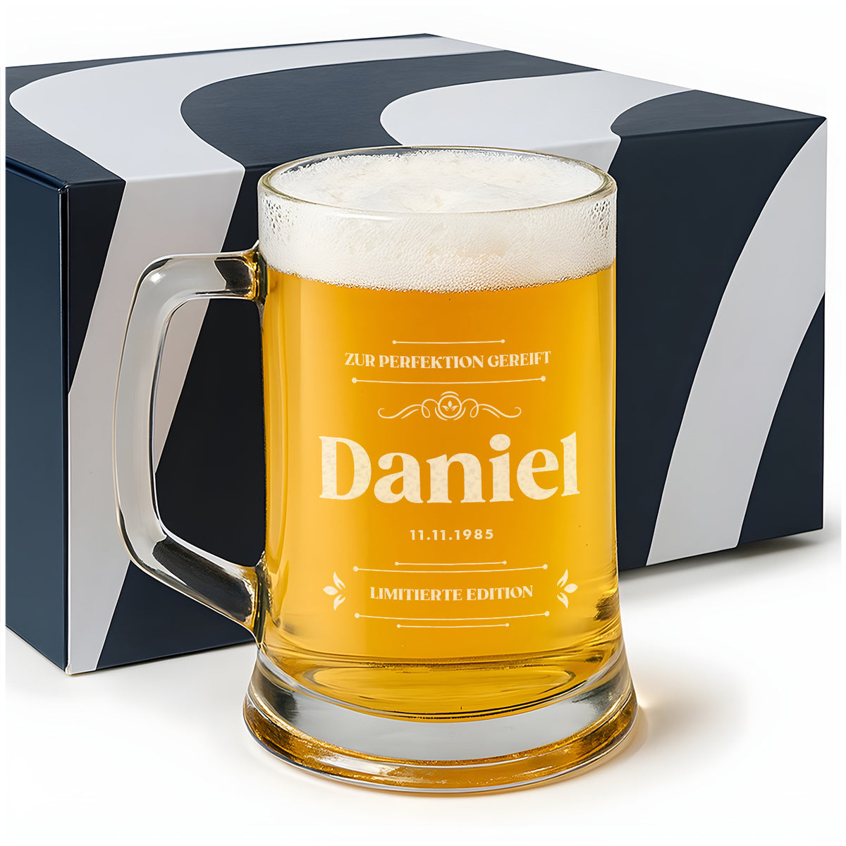 Bierkrug mit Gravur GEBURTSTAGSGESCHENK für einen Mann