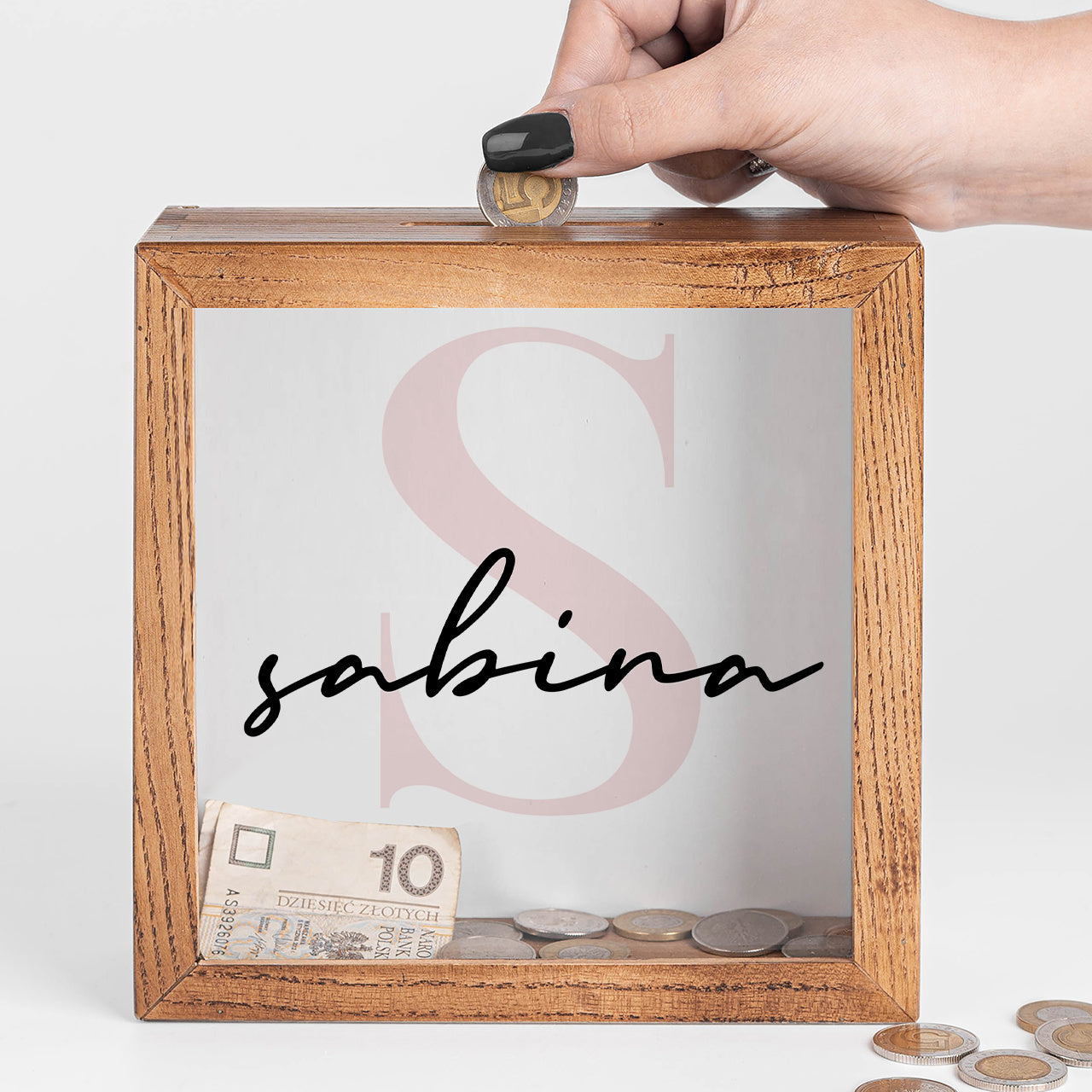 Personalizowana skarbonka - prezent z imieniem dla dziewczynki personalizowany prezent dla dziewczynki 