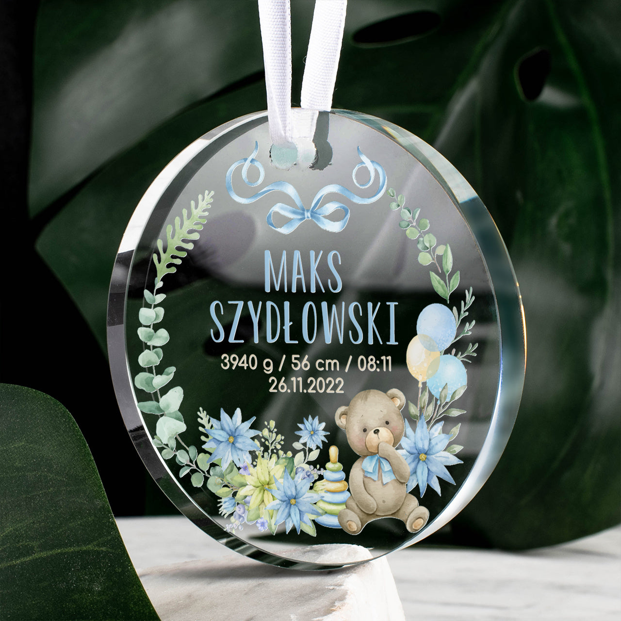 Personalizowana zawieszka - prezent z okazji narodzin dziecka