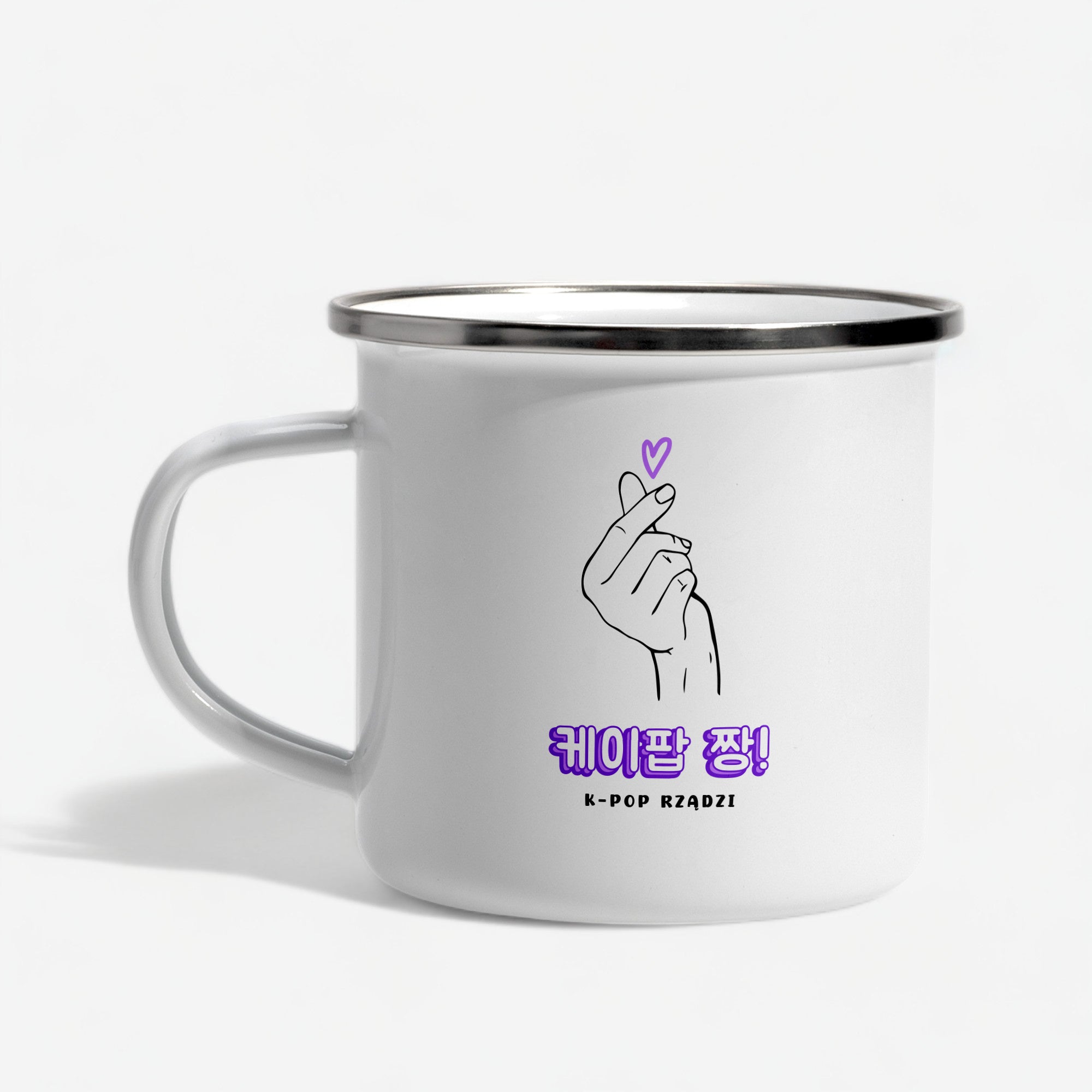 Kubek emaliowany dla fana k-popu personalizowany kubek prezent dla niej dla przyjaciółki prezent dla fana k popu