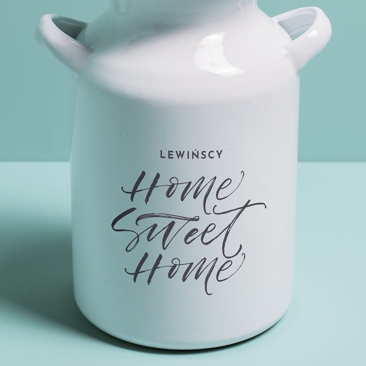 Dzbanek w prezencie na parapetówkę - home sweet home prezent do nowego domu prezent na parapetówkę