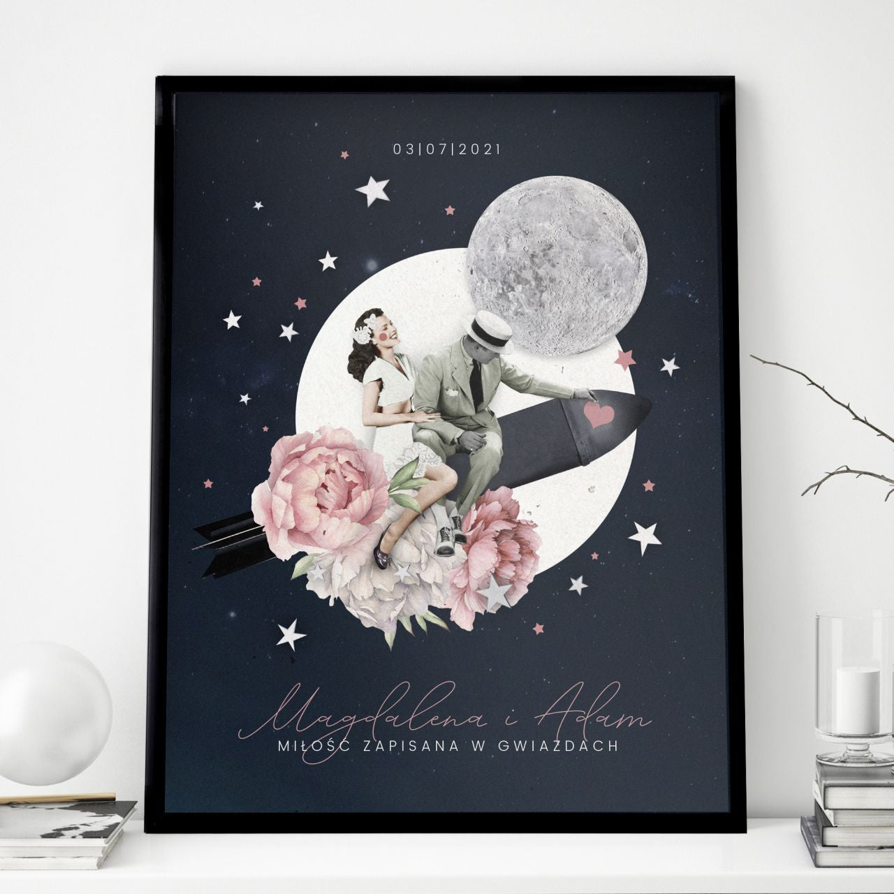 Personalizowany plakat ślubny