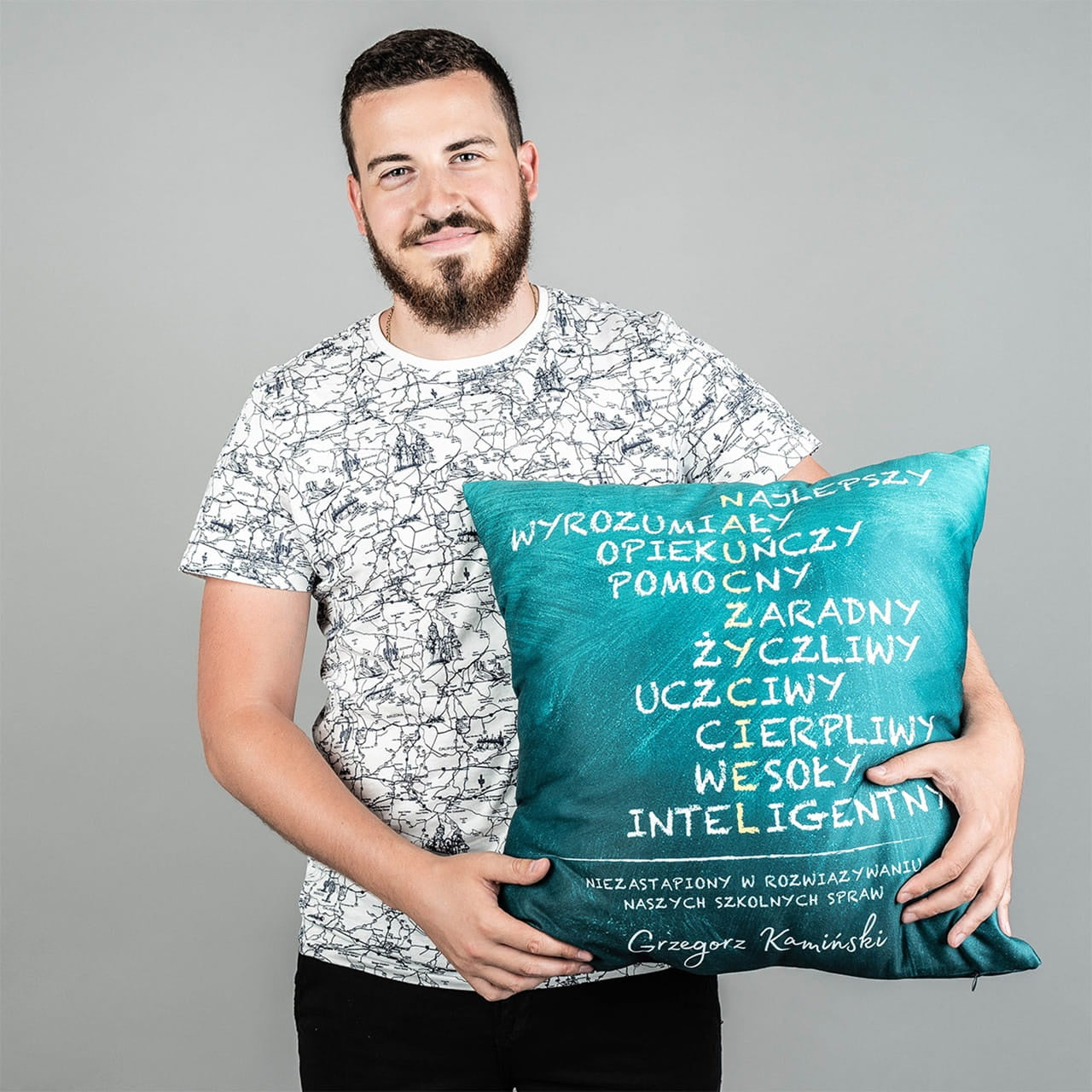 Personalizowana poduszka dla wychowawcy - prezent dla nauczyciela