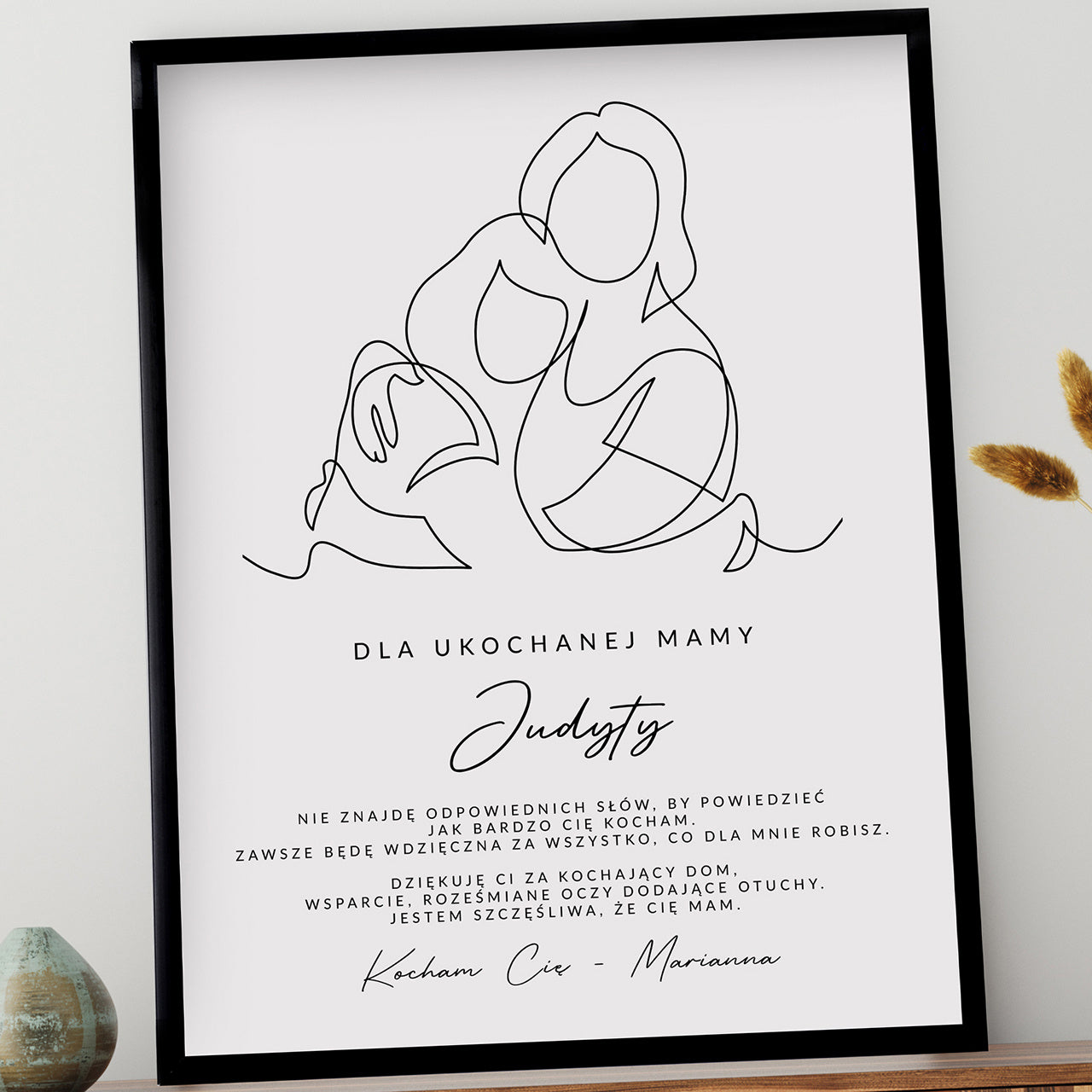 Plakat z okazji Dnia Mamy - prezent od córki plakat na dzień mamy prezent na dzień mamy prezent dla mamy