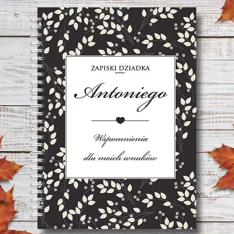 Personalizowany pamiętnik na imieniny dla dziadka - zapiski prezent na dzień dziadka prezent dla dziadka