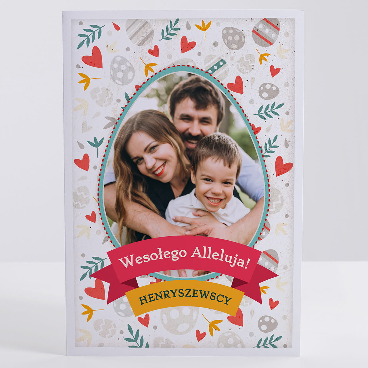 Personalizowana kartka z życzeniami na Wielkanoc kartka na wielkanoc kartka wielkanocna upominek na wielkanoc