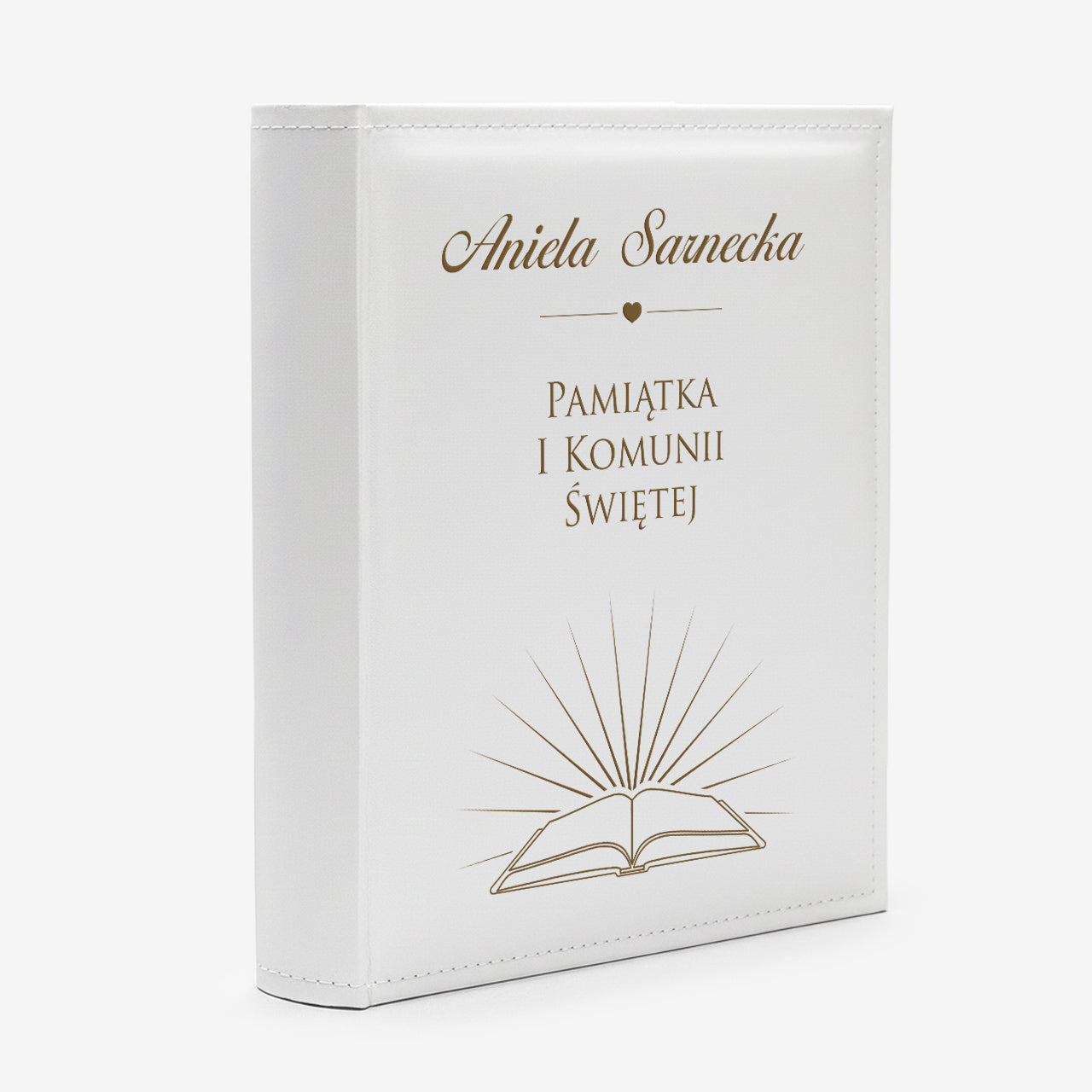 Album z grawerem na pamiątkę Komunii Świętej album na Komunię pamiątka Komunii Świętej