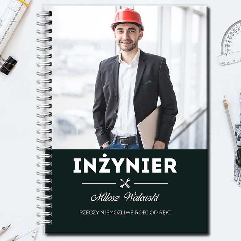 Notes personalizowany dla inżyniera prezent dla inżyniera personalizowany notes notes z grawerem