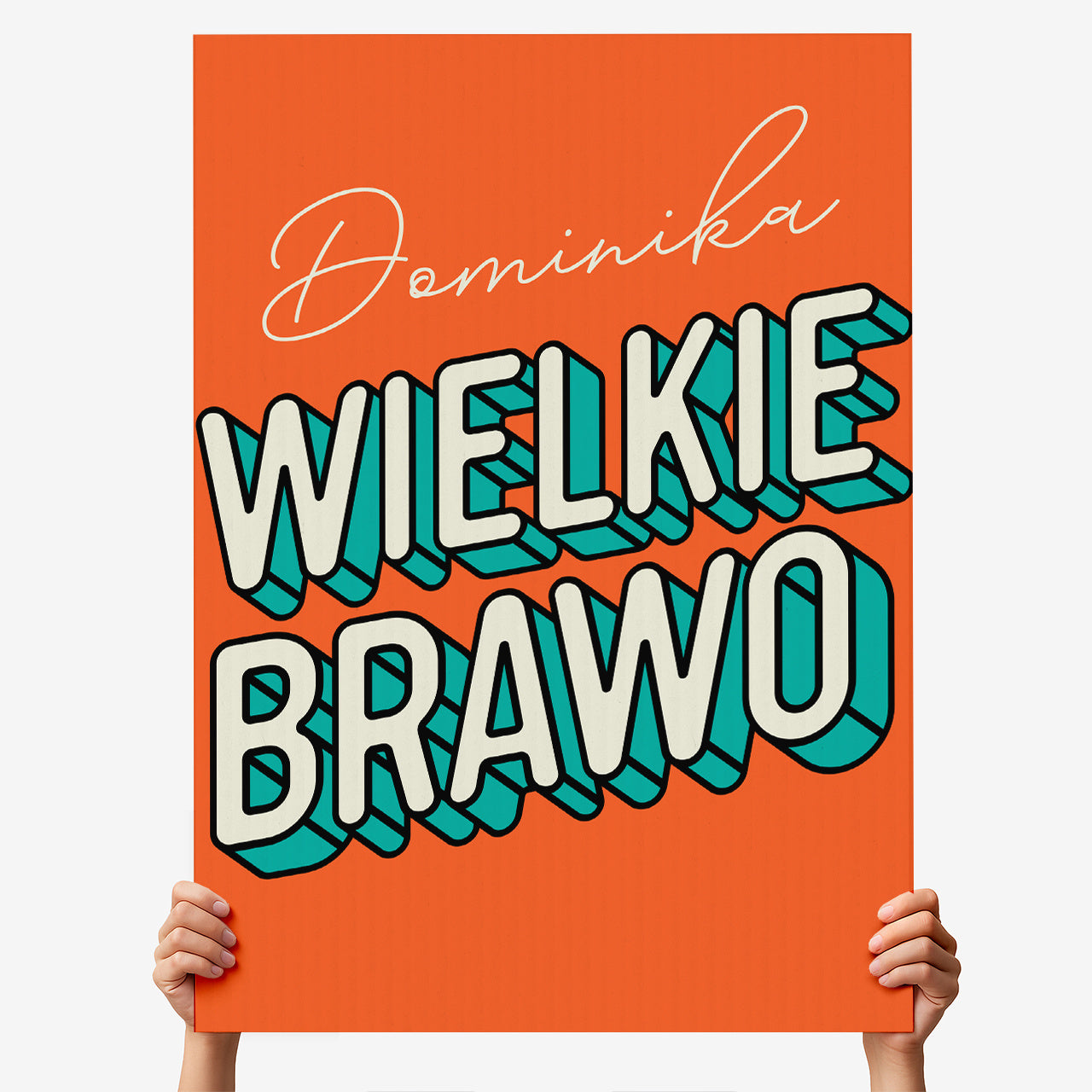 Personalizowana kartka gratulacyjna xxl - wielkie brawo kartka personalizowana kartka z gratulacjami