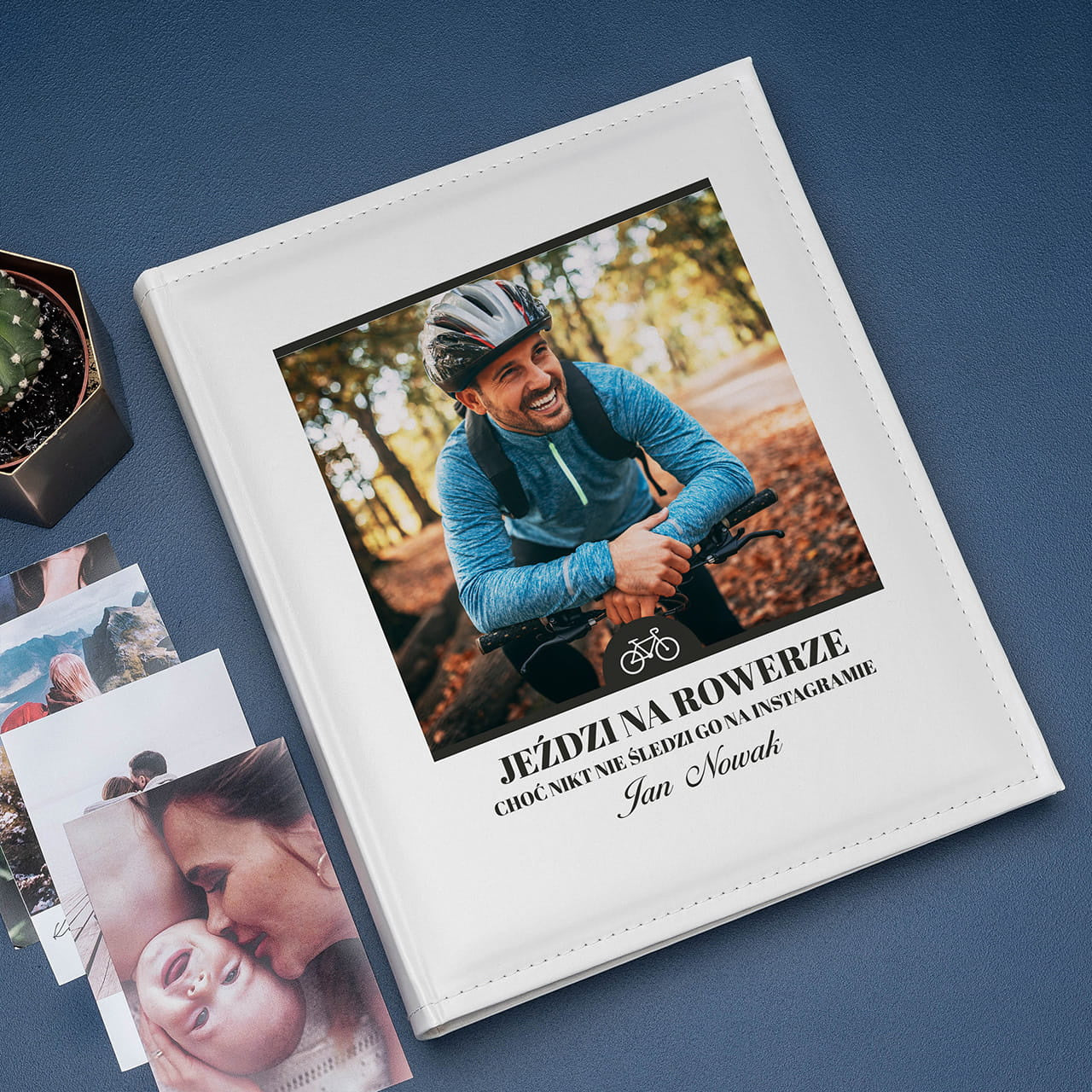 Album na wklejane zdjęcia na prezent dla rowerzysty album do zdjęć gadżet dla rowerzysty album do wklejania zdjęć