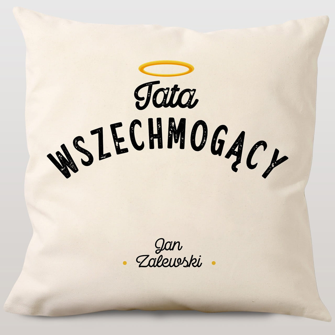 Poduszka na Dzień Ojca - Tata Wszechmogący prezent dla taty poduszka z nadrukiem poduszka dla taty