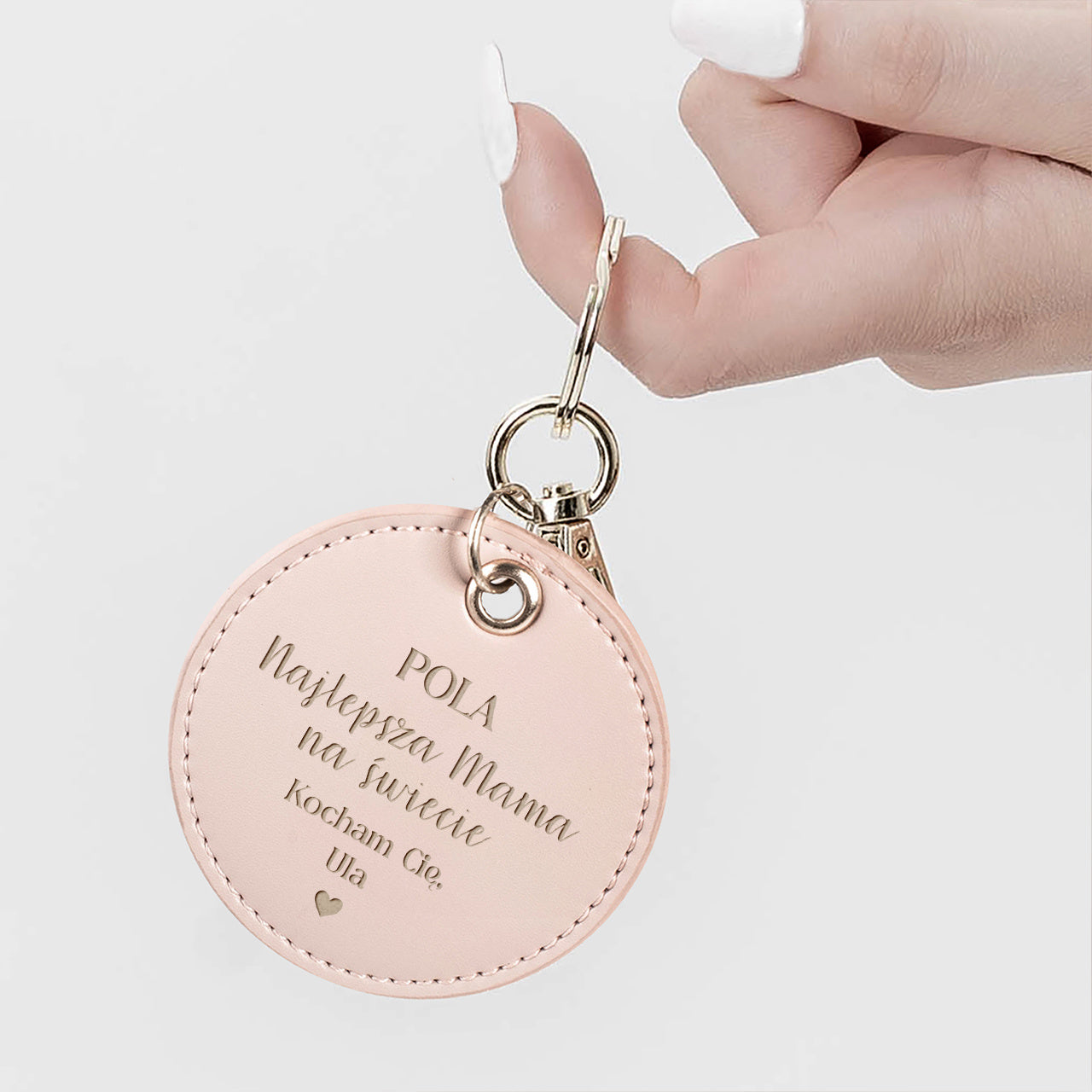 Skórzany brelok z grawerem dla mamy brelok dla mamy prezent dla mamy na Dzień Mamy