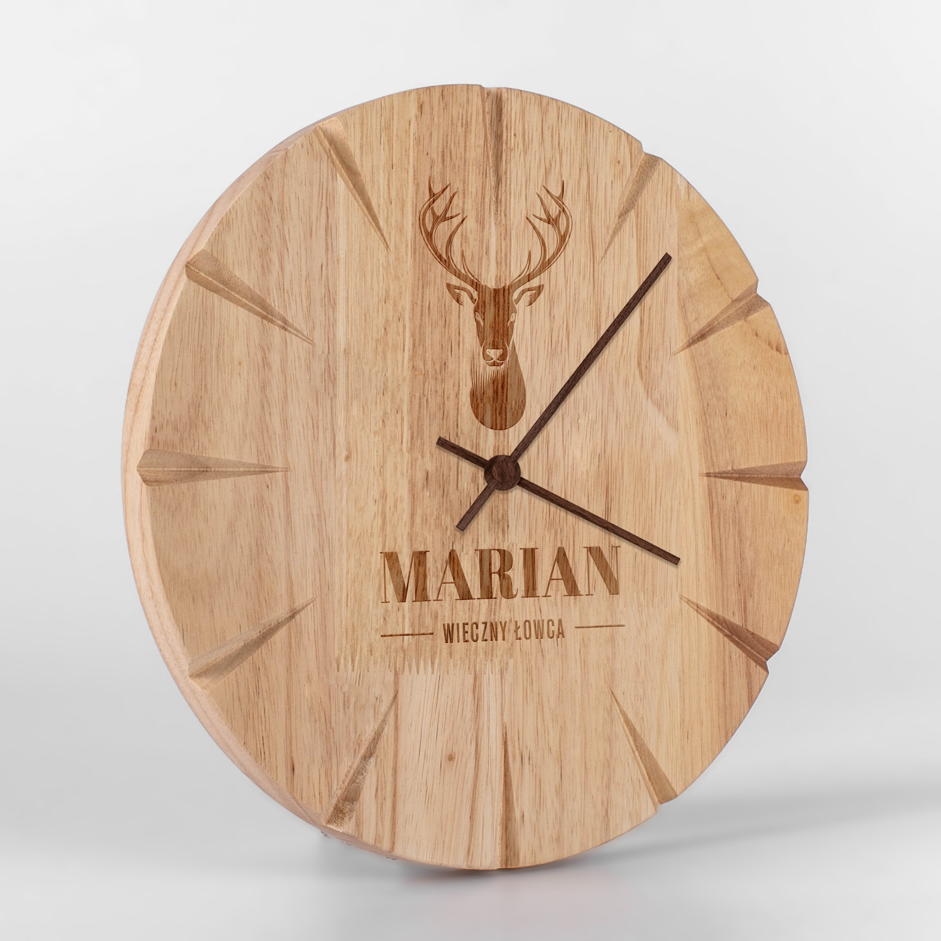Personalizowany zegar z jeleniem