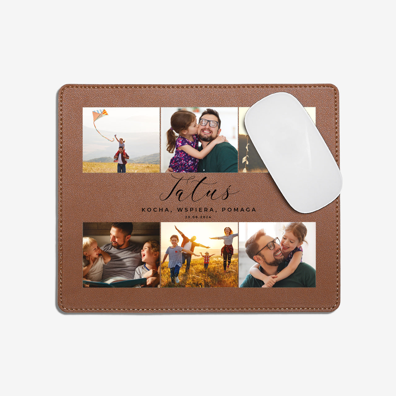 Personalizowana podkładka na biurko - prezent dla taty ze zdjęciami